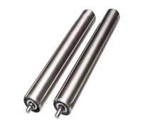 2-Pack Stainless Steel Conveyor Rollers for DIY Projects Gravity Roller Replacement for Warehouses Fits 1"-25mm Diameter & 19.7"-500mm Length Ideal for Various Sizes 40-6 Inch