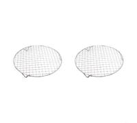 2 Pack Stainless Steel Cooking Grids 20mm Legs Air Fryer | 201 Stainless Steel, 20mm Legs For Stability, Optimal Airflow For Even Heating, Fits Air Fryers & Ovens, Pack Of 2