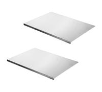 2 Pack Stainless Steel Cutting Boards for Kitchen, Cutting Board with Counter Lip, Small Cutting Boards for Meat, Fruits, Veggies, & Bread (40 x 30cm/15.7 x 11.8 in)