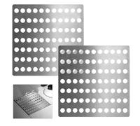 2 Pack Stainless Steel Drain Cover, Square Outdoor Drain Cover with Mesh Holes, Rustproof Drains Guard for Leaves & Debris, for Outdoor & Indoor, Shower Drains Cover, Garden Leaf Guard