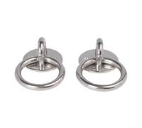 2 Pack Stainless Steel Eye Plate For Yacht Sunshade for sail(5mm) | Ideal for yacht rigging, deck ropes, sunshade sails, dock mooring, heavy duty boat use
