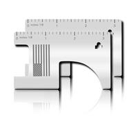 2 Pack Stainless Steel Firefighting Tools - Multipurpose Leverage Tool for Survival Kits | Credit Card-Sized Pry Bar, Screwdriver, Can Opener, Ruler | Firefighter, EMS, Police Emergency Rescue Gear