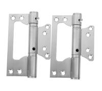 2 Pack Stainless Steel Hydraulic Invisible Door Hinges - Non-Mortise Bifold Butt, Self-Closing Buffers for Smooth & Silent Operation in Bedroom & Office Wood Doors