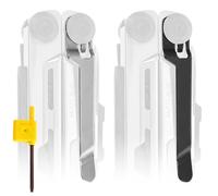 [2-Pack] Stainless Steel Pocket Clip - Perfect Fit For Leatherman Signal Multi-Tool - 1 Black + 1 Silver/Metal - Add Or Replace Broken Belt Clip in Seconds - Screwdriver Included For Easy Installation