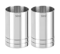 2 Pack Stainless Steel Silver Thimble Spirit Shot Measure 25ml/50ml