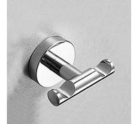 2-Pack Stainless Steel Towel Hooks, Single Wall Mount Bathroom Hanger, Hotel-Style Coat Rack, Door-Mounted Hook for Towels, Robes & Accessories