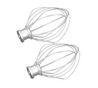 2 Pack Stainless Steel Wire Whip Mixer Replacement Part，Compatible for Kitchenaid K45WW Flour Cake Balloon Whisk Egg Cream Stirrer