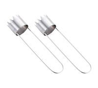 2 Pack Stainless Steels Fruit Pitter Corer with Secures Grip Handle for Safe Family Cooking Activity and Food Crafting Cucumber Bitter Gourd Corer