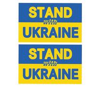 2 Pack Stand with Ukraine Bumper Sticker Large 8 * 5 Featuring The Ukraine Flag Support Ukraine!Blue Yellow Decals for Cars,Trucks,Windows (Stand with Ukraine)
