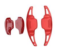 2 Pack Steering Wheel Shift Paddle Covers Aluminum Alloy Extensions Compatible with Camaro ZL1 TL1 TL SS 2017-2024 Black (Red)