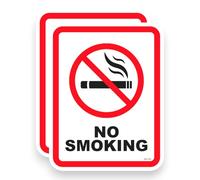 2 PACK - Sticker Gold Small 9cm NO SMOKING Self Adhesive Stickers - Water Proof, Sign, Notice, Decal, Warning SG130
