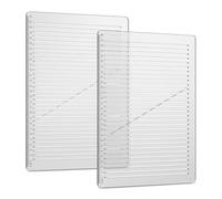 2 Pack Straight Line Writing Template, 11 Inch Calligraphy Guide Ruler with 0.35 Inch Spacing, Plastic Lettering and Handwriting Aid for Journals, Envelopes, Letters, Drawing and Lined Paper Practice