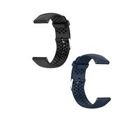 2 Pack Straps Compatible with Polar Pacer/Pacer Pro Strap, Adjustable Replacement Wristband Silicone Sport Band for Polar Pacer/Pacer Pro Smart Watch, Black+Darkblue