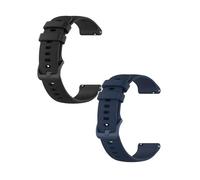 2 Pack Straps Compatible with Withings Activité Pop/Activité Steel/Activité Sapphire Strap, Adjustable Replacement Wristband Silicone Sport Band, Black/Blue