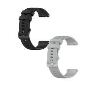 2 Pack Straps Compatible with Withings Activité Pop/Activité Steel/Activité Sapphire Strap, Adjustable Replacement Wristband Silicone Sport Band, Black/Gray