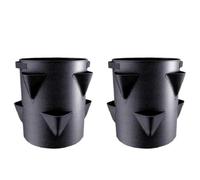 2-Pack Strawberry Planters, Strawberry Garden Planting Pots, Breathable Non-Woven Fabric, 7 Gallon, Pink & Black, Indoor/Outdoor, Rectangular, Aeration, Side Grow Pockets