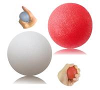 2 Pack Stress Relief Balls, Grip Strength Squeeze Ball for Hand Therapy Exercise Ball, Stress Balls for Adults Physiotherapy, Exercise Squeezer Fidget Therapeutic (White, Red)