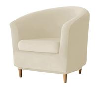 2-Pack Stretch Velvet Club Chair Covers Removable & Washable Cocktail Armchair Slipcovers for Living Room - Stylish & Durable Furniture Protectors