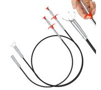 2 Pack Strong Sink Drain Unblocker, Four Prong Claw Grabber, Clog Remover Tool, Cleaner Plughole Hair Clog Remover, Drain Unblocker for Kitchen Sink Bathroom Tub Toilet Drains
