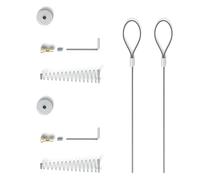 2 Pack Sturdy Alloy Gate Latches Cable Pull Set with Spring Cylinders and Hardware Supplies for Wood Metal Door Door Hardware Set