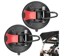 2 Pack Suction Cup Hooks Suction Cup Set Portable Securing Hook Tie Down for Glass Window Shower Wall Strong Car Mount Tie Down Set for TentsTarps Luggage Camping Truck Boat RV Van Outdoor Use