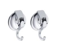2 Pack Suction Hooks For Bathroom, Shower, Kitchen Heavy Duty Suction Hooks Bundle With Microfibre Cloth-5Kg Maximum Load