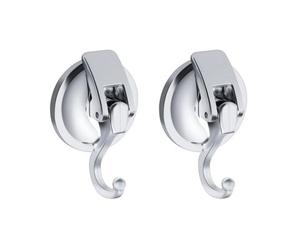 2 Pack Suction Hooks For Bathroom, Shower, Kitchen Heavy Duty Suction Hooks Bundle With Microfibre Cloth