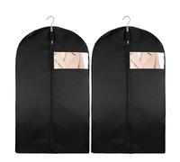2 Pack Suit Covers for Men with Zipper,Suit Bags for Men,60 * 100 cm Foldable and Dustproof Suits Carriers for Man,Easy to Store,Reusable Clothes covers,Suitable for Coats,Jackets,Pullovers