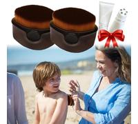 2 Pack Sunscreen Applicator For Kids And 2 Pack Sunblock Buddy Brush Set With Protective Caps, Sun Lotion Applicator Sun Cream Brush(4pcs)