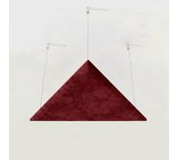 2 Pack - Suspended Velvet Acoustic Panel with Hanging Kit | Side: 50 cm | Sound Absorption & Echo Control for Home and Office | Soft Geometric Decor | Color: [Burgundy | DELTA-Velvex]