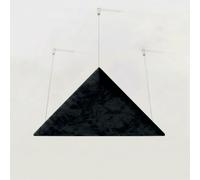 2 Pack - Suspended Velvet Acoustic Panel with Hanging Kit | Side: 50 cm | Sound Absorption & Echo Control for Home and Office | Soft Geometric Decor | Color: [Black | DELTA-Velvex]