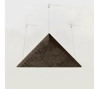 2 Pack - Suspended Velvet Acoustic Panel with Hanging Kit | Side: 50 cm | Sound Absorption & Echo Control for Home and Office | Soft Geometric Decor | Color: [Brown | DELTA-Velvex]