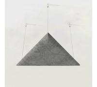 2 Pack - Suspended Velvet Acoustic Panel with Hanging Kit | Side: 50 cm | Sound Absorption & Echo Control for Home and Office | Soft Geometric Decor | Color: [Grey | DELTA-Velvex]