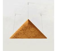 2 Pack - Suspended Velvet Acoustic Panel with Hanging Kit | Side: 50 cm | Sound Absorption & Echo Control for Home and Office | Soft Geometric Decor | Color: [Gold | DELTA-Velvex]