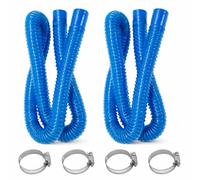 2 Pack Swimming Pool Replacement Hose, 32mm 1.25 Inch x 150cm 59 Inch Pool Pump Filter Hoses with 4 Metal Clamps, for Above Ground Pools and Sand Filter Systems