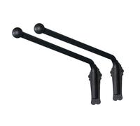 2 Pack Swivel Arm Curtain Rods 180° Adjustable Drapery Display Stands for Side Walls & Front Doors Black 120cm/47in - Perfect for Home Decor and Easy Installation