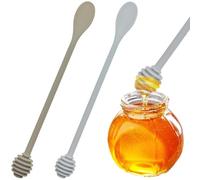 2 PACK Syrup Dipper Honey Dipper Stick Silicone, Long Handle Syrup Dipper Stick, Honey Mixing Stirrer Spoon, Honey Wand for Honey Jar Dispense Drizzle Honey, and Wedding Party Favors Gift