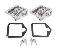 2 Pack T Handle Tool Box Lock, Folding Stainless Steel Latch with Keys for RV Trailer Toolbox