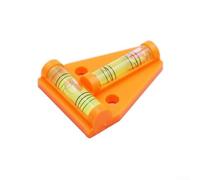 2 Pack T-Shaped Horizontal Bubble Level for Level - 2 Way T-Shape Mini Leveller with 30min Accuracy, 58mm Plastic Triangle Level Tool(Orange)