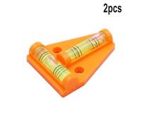 2 Pack T-Shaped Horizontal Bubble Level with 30min Accuracy, Plastic Spirit Level for DIY, Workshop, and Home Use, Compatible with Mini Leveller Tools, Black/for Orange/Red/Yellow