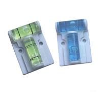 2-Pack T-Type Plastic Level for Caravan, Camper & Vehicle Levelling - Compact Flat-Back Design with Pre-Drilled Mounting Holes,