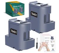 2-Pack T04D1 Ink Maintenance Box Replacement for Epson ET-15000 ET-4750 ET-4850 ET-3760 ET-4760 ET-3850 ET-3750 ET-3710 ET-3830 WF-2860 Printer(T04D100/EWMB1/E-04D1 Waste Ink Tank)
