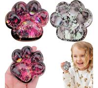 2 Pack Taba Squishy Paw, Cute Taba Squishy, Black and Silver Cat Paw Toys, Fidget Toy for Adult and Kids, Taba Squeeze Stress Relief Toys, Fufu Squeeze Squishies for Boys Girls Birthday Gifts