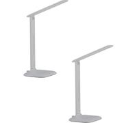 2 PACK Table Desk Lamp Colour White Steel Touch On/Off DIm LED 2.9W Included