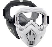 2 Pack Tactical Mask Detachable Goggle Masks Compatible with Nerf Rival, Apollo, Zeus, Khaos, Atlas, Artemis Blasters Rival Mask (Black&White)
