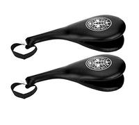 2 Pack Taekwondo Kick Pads, Sturdy Kicking Target Pads, Karate Martial Arts Training Equipment Kicking Target Pad, Soft PU Sponge Pad 15x7inch (Black)