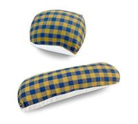 2 Pack Tailors Ham and Seam Roll Set, Premium Pressing Tools Tailor’s Ham for Ironing Press Ham Sewing Ham for Ironing Smaller Curved Seam Kit for Collars, Cuffs Seam, Yellow and Blue Plaid