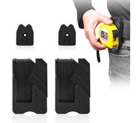 2 Pack Tape Measure Holder for Belt - Universal Tape Measure Holder Set, Secure, Efficient, Quick-Lock, Double The Convenience for Your Tool Belt (Black 2 Pcs)