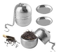 2 Pack Tea Infuser for Loose Tea,Fine Mesh Tea Ball Diffusers,Stainless Steel Tea Infuser Mesh Tea and Herb Ball Strainer, Tea Ball Strainers Infuser with Drip Trays, for Loose Leaf Tea, Herbal Tea