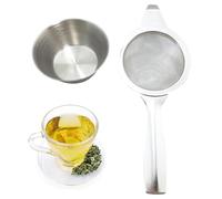 2 Pack Tea Strainers & Filters, Fine Mesh Tea Sieve with Durable Handle, Multipurpose Flour Sieve and Coffee Strainer for Loose Leaf Tea, Herbs, Spices, Kitchen Use